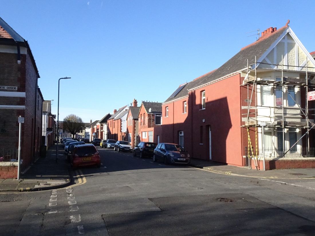 A street of terraced houses