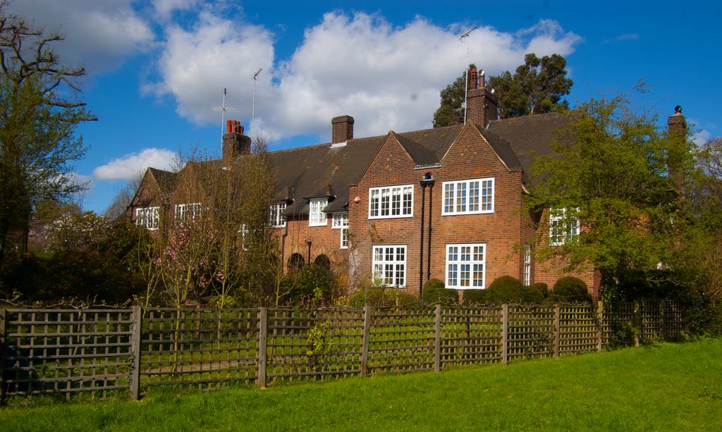 Terraced houses in a garden suburb