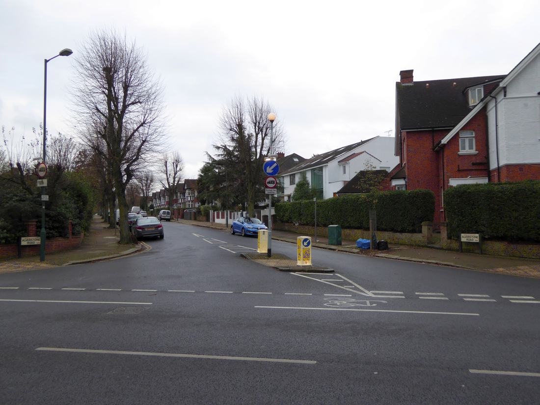 Suburban houses on a residential road